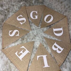 God Bless Banner - First Communion Decoration, Baptism Decor